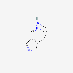 molecular formula C8H7N3 B575558 4,8,11-Triazatricyclo[5.2.2.02,6]undeca-1(9),2(6),4,7-tetraene CAS No. 171543-13-8