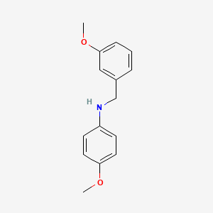 molecular formula C15H17NO2 B5755616 (3-methoxybenzyl)(4-methoxyphenyl)amine 