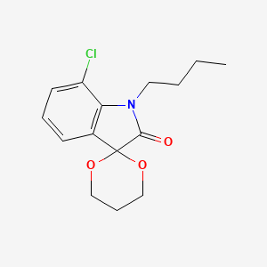 molecular formula C15H18ClNO3 B5755638 1'-butyl-7'-chlorospiro[1,3-dioxane-2,3'-indol]-2'(1'H)-one 