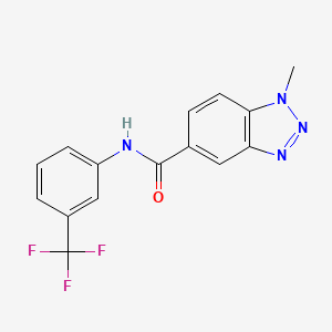 1-methyl-N-[3-(trifluoromethyl)phenyl]-1H-1,2,3-benzotriazole-5-carboxamide