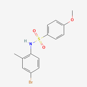 molecular formula C14H14BrNO3S B5755652 N-(4-bromo-2-methylphenyl)-4-methoxybenzenesulfonamide 