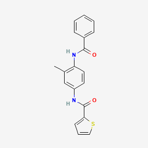molecular formula C19H16N2O2S B5755659 N-[4-(benzoylamino)-3-methylphenyl]-2-thiophenecarboxamide 