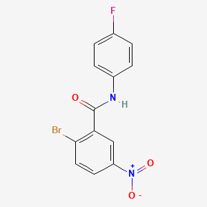 molecular formula C13H8BrFN2O3 B5755667 2-bromo-N-(4-fluorophenyl)-5-nitrobenzamide 