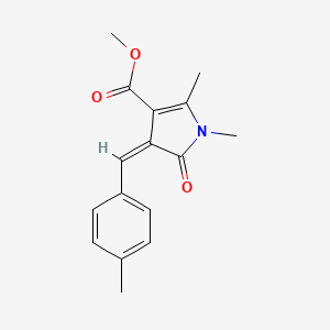 molecular formula C16H17NO3 B5755678 methyl 1,2-dimethyl-4-(4-methylbenzylidene)-5-oxo-4,5-dihydro-1H-pyrrole-3-carboxylate 