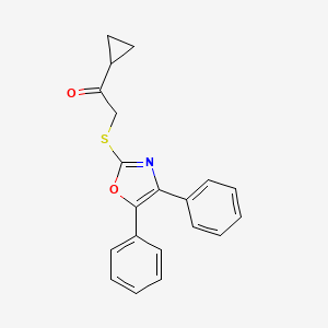 1-cyclopropyl-2-[(4,5-diphenyl-1,3-oxazol-2-yl)thio]ethanone