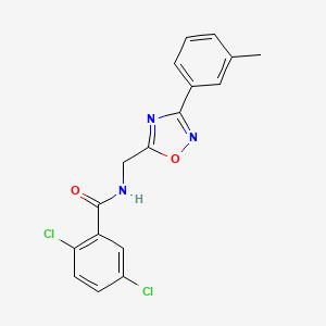 molecular formula C17H13Cl2N3O2 B5755694 2,5-dichloro-N-{[3-(3-methylphenyl)-1,2,4-oxadiazol-5-yl]methyl}benzamide 