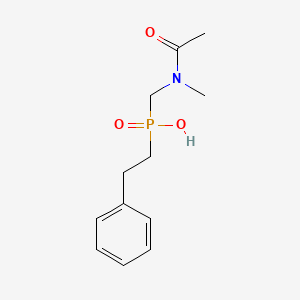molecular formula C12H18NO3P B5755710 {[acetyl(methyl)amino]methyl}(2-phenylethyl)phosphinic acid 