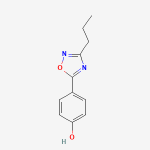 molecular formula C11H12N2O2 B5755711 4-(3-propyl-1,2,4-oxadiazol-5-yl)phenol 