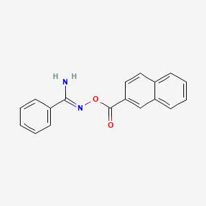 molecular formula C18H14N2O2 B5755726 N'-(2-naphthoyloxy)benzenecarboximidamide 