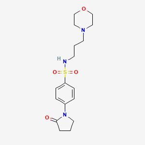 molecular formula C17H25N3O4S B5755735 N-[3-(4-morpholinyl)propyl]-4-(2-oxo-1-pyrrolidinyl)benzenesulfonamide 