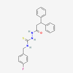 molecular formula C23H22FN3OS B5755764 2-(3,3-diphenylpropanoyl)-N-(4-fluorobenzyl)hydrazinecarbothioamide 
