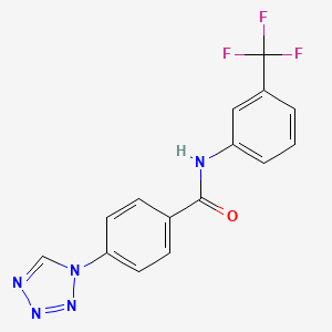 molecular formula C15H10F3N5O B5755782 4-(1H-tetrazol-1-yl)-N-[3-(trifluoromethyl)phenyl]benzamide 