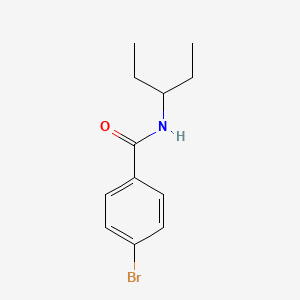 molecular formula C12H16BrNO B5755804 4-bromo-N-(1-ethylpropyl)benzamide 