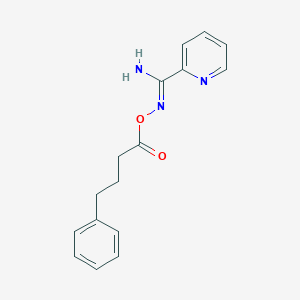 molecular formula C16H17N3O2 B5755835 N'-[(4-phenylbutanoyl)oxy]-2-pyridinecarboximidamide 