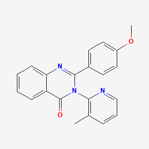 molecular formula C21H17N3O2 B5755845 2-(4-methoxyphenyl)-3-(3-methyl-2-pyridinyl)-4(3H)-quinazolinone 