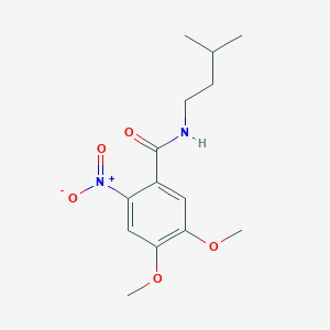 molecular formula C14H20N2O5 B5755853 4,5-dimethoxy-N-(3-methylbutyl)-2-nitrobenzamide 