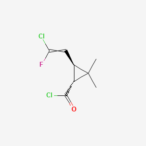 (1R,3S)-3-(2-Chloro-2-fluoroethenyl)-2,2-dimethylcyclopropane-1-carbonyl chloride