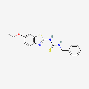 molecular formula C17H17N3OS2 B5755878 N-benzyl-N'-(6-ethoxy-1,3-benzothiazol-2-yl)thiourea 