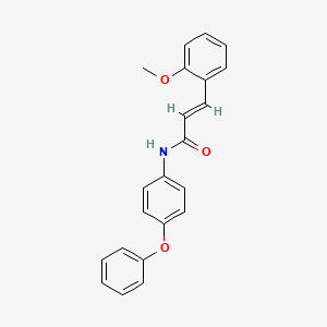 molecular formula C22H19NO3 B5755889 3-(2-methoxyphenyl)-N-(4-phenoxyphenyl)acrylamide 