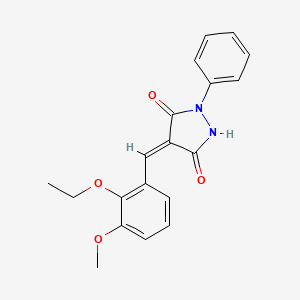 molecular formula C19H18N2O4 B5755902 4-(2-ethoxy-3-methoxybenzylidene)-5-hydroxy-2-phenyl-2,4-dihydro-3H-pyrazol-3-one 