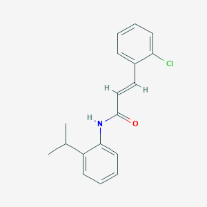 molecular formula C18H18ClNO B5755925 3-(2-chlorophenyl)-N-(2-isopropylphenyl)acrylamide 