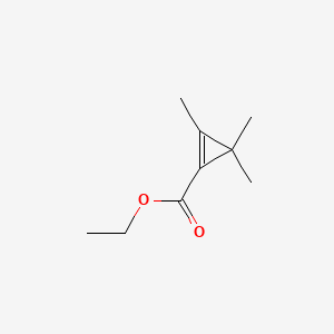 molecular formula C9H14O2 B575593 Ethyl 2,3,3-trimethylcyclopropene-1-carboxylate CAS No. 180400-04-8