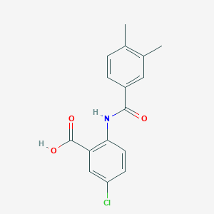 molecular formula C16H14ClNO3 B5755932 5-chloro-2-[(3,4-dimethylbenzoyl)amino]benzoic acid 