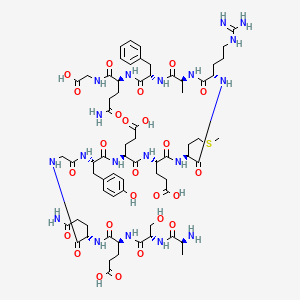 molecular formula C67H99N19O25S B575594 Ala-ser-glu-gln-gly-tyr-glu-glu-met-arg-ala-phe-gln-gly CAS No. 184901-83-5