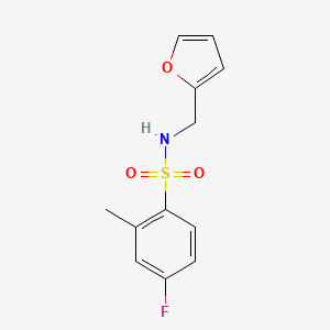 molecular formula C12H12FNO3S B5755960 4-fluoro-N-(2-furylmethyl)-2-methylbenzenesulfonamide 