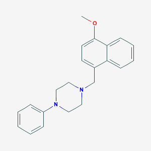 molecular formula C22H24N2O B5755976 1-[(4-methoxy-1-naphthyl)methyl]-4-phenylpiperazine 