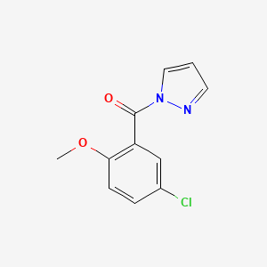 molecular formula C11H9ClN2O2 B5755977 1-(5-chloro-2-methoxybenzoyl)-1H-pyrazole 