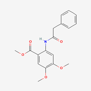 molecular formula C18H19NO5 B5756000 methyl 4,5-dimethoxy-2-[(phenylacetyl)amino]benzoate CAS No. 496872-69-6