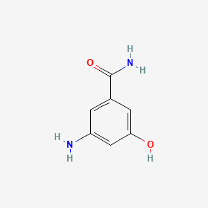 molecular formula C7H8N2O2 B575601 3-Amino-5-hydroxybenzamide CAS No. 176442-22-1