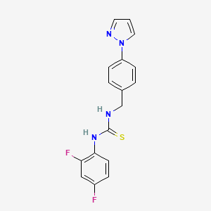 molecular formula C17H14F2N4S B5756024 N-(2,4-difluorophenyl)-N'-[4-(1H-pyrazol-1-yl)benzyl]thiourea 