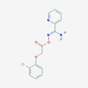 molecular formula C14H12ClN3O3 B5756033 N'-{[2-(2-chlorophenoxy)acetyl]oxy}-2-pyridinecarboximidamide 