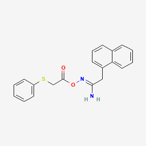 molecular formula C20H18N2O2S B5756047 2-(1-naphthyl)-N'-{[(phenylthio)acetyl]oxy}ethanimidamide 
