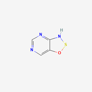 molecular formula C4H3N3OS B575606 3H-[1,2,3]Oxathiazolo[4,5-d]pyrimidine CAS No. 189238-82-2