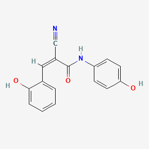2-cyano-3-(2-hydroxyphenyl)-N-(4-hydroxyphenyl)acrylamide
