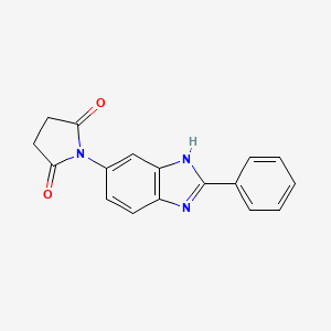 1-(2-phenyl-1H-benzimidazol-5-yl)-2,5-pyrrolidinedione