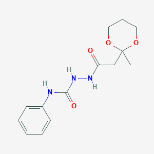 2-[(2-methyl-1,3-dioxan-2-yl)acetyl]-N-phenylhydrazinecarboxamide