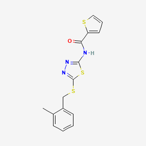N-{5-[(2-methylbenzyl)thio]-1,3,4-thiadiazol-2-yl}-2-thiophenecarboxamide