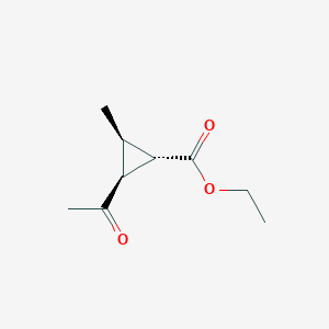 Cyclopropanecarboxylic acid, 2-acetyl-3-methyl-, ethyl ester, (1alpha,2beta,3beta)-(9CI)