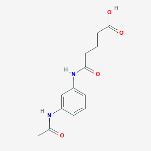 molecular formula C13H16N2O4 B5756166 5-{[3-(acetylamino)phenyl]amino}-5-oxopentanoic acid 