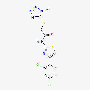 molecular formula C13H10Cl2N6OS2 B5756174 N-[4-(2,4-dichlorophenyl)-1,3-thiazol-2-yl]-2-[(1-methyl-1H-tetrazol-5-yl)thio]acetamide 