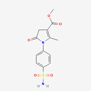 molecular formula C13H14N2O5S B5756180 methyl 1-[4-(aminosulfonyl)phenyl]-2-methyl-5-oxo-4,5-dihydro-1H-pyrrole-3-carboxylate 