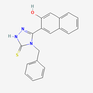 molecular formula C19H15N3OS B5756189 3-(4-benzyl-5-mercapto-4H-1,2,4-triazol-3-yl)-2-naphthol 