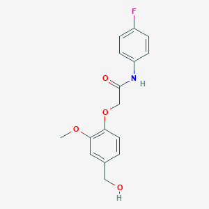 N-(4-fluorophenyl)-2-[4-(hydroxymethyl)-2-methoxyphenoxy]acetamide