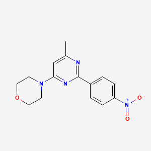 molecular formula C15H16N4O3 B5756217 4-[6-methyl-2-(4-nitrophenyl)-4-pyrimidinyl]morpholine 