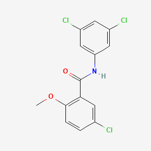 molecular formula C14H10Cl3NO2 B5756225 5-chloro-N-(3,5-dichlorophenyl)-2-methoxybenzamide 