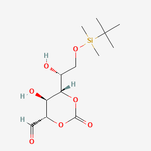 molecular formula C13H24O7Si B575624 6-O-(tert-Butyldimethylsilyl)-D-galactal cyclic carbonate CAS No. 163228-38-4
